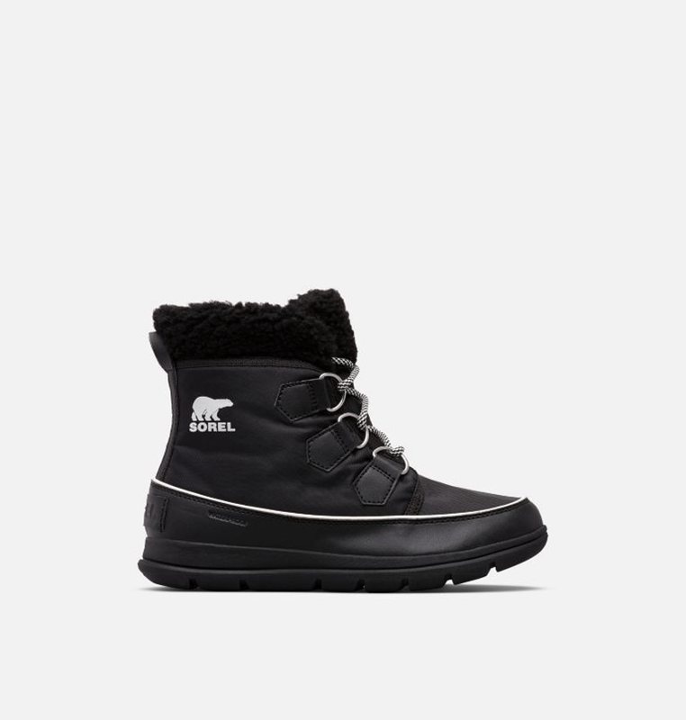 Womens Snow Boots Black - Sorel ™ Explorer Carnival Low - 084-XRGMHW